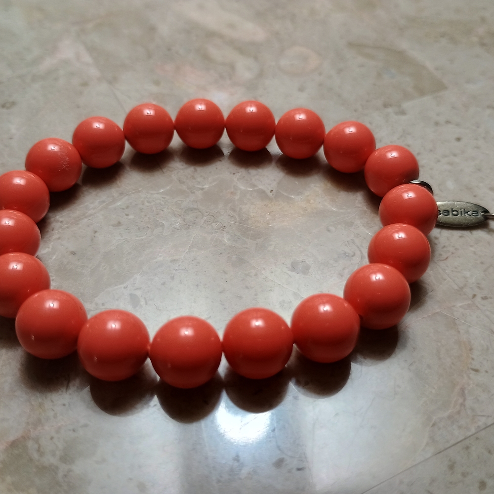 Coral Beaded Bracelet